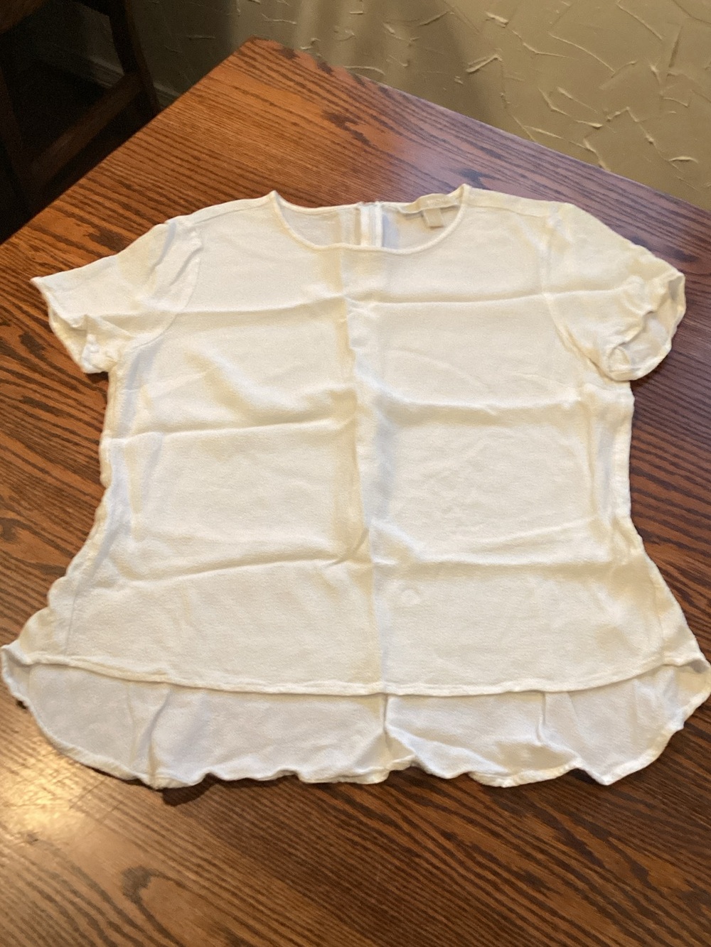Michael Kors Short-Sleeve Layered Hem Blouse